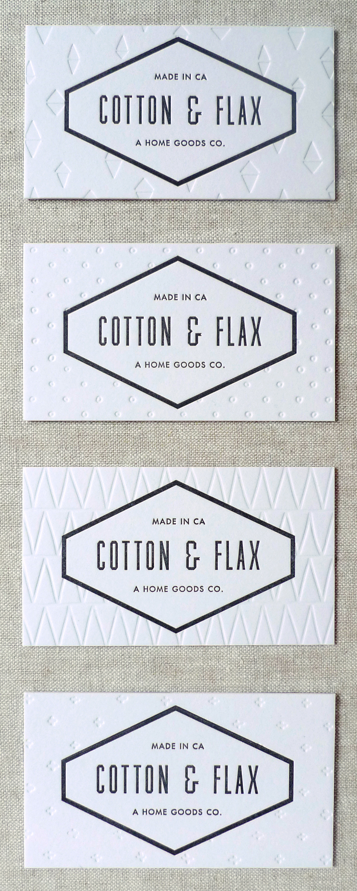 Cotton & Flax business cards
