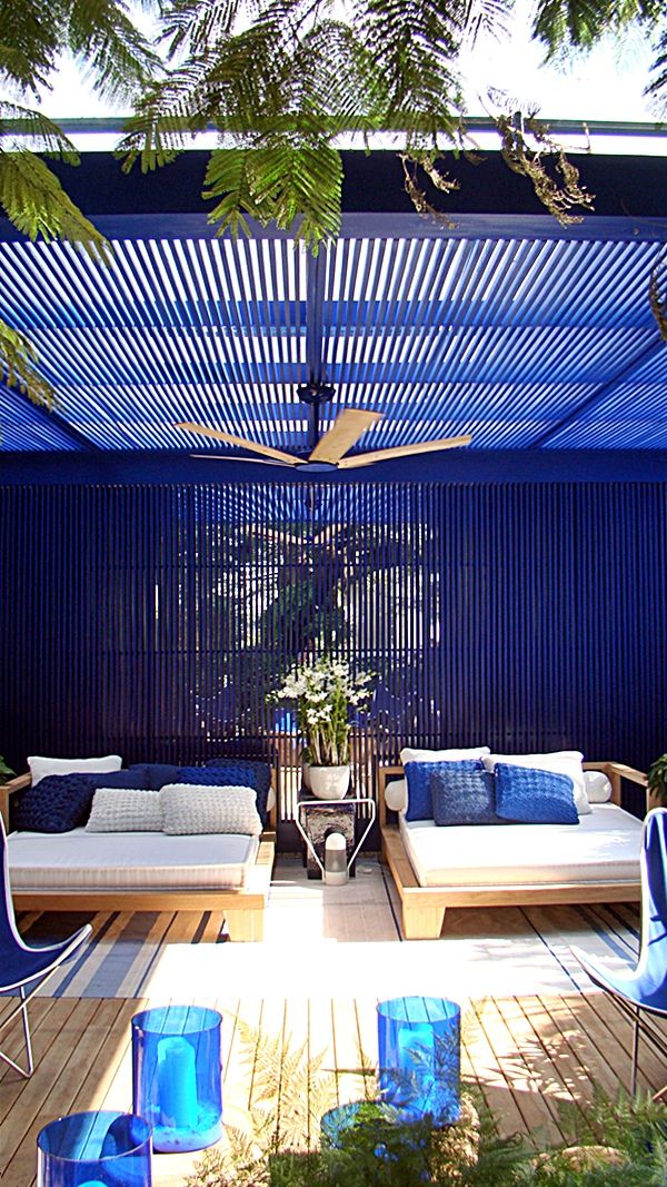 Blue outdoor lounge