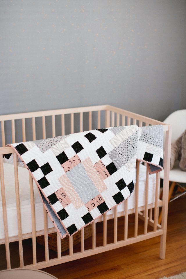 Modern quilt made with Arroyo fabric