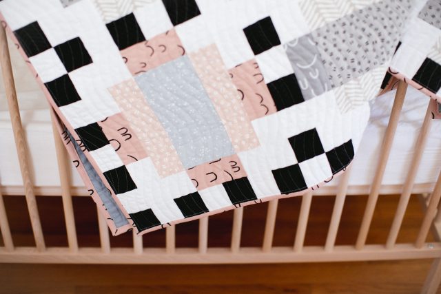 Modern quilt made with Arroyo fabric
